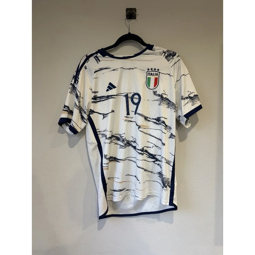 ITALY 2023/2024 AWAY FOOTBALL SHIRT‎ JERSEY ADIDAS L #19 Casa Blanca